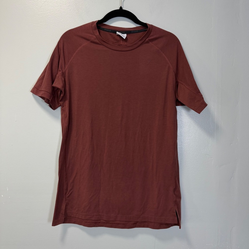 Gymshark Mens Apex Short Sleeve T-Shirt Maroon Orange Red Size M A2A1B
